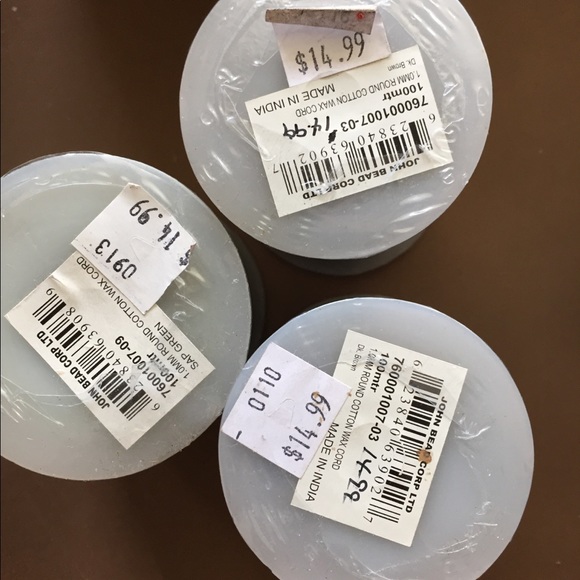 Round cotton wax cord. Black and brown - Picture 10 of 11